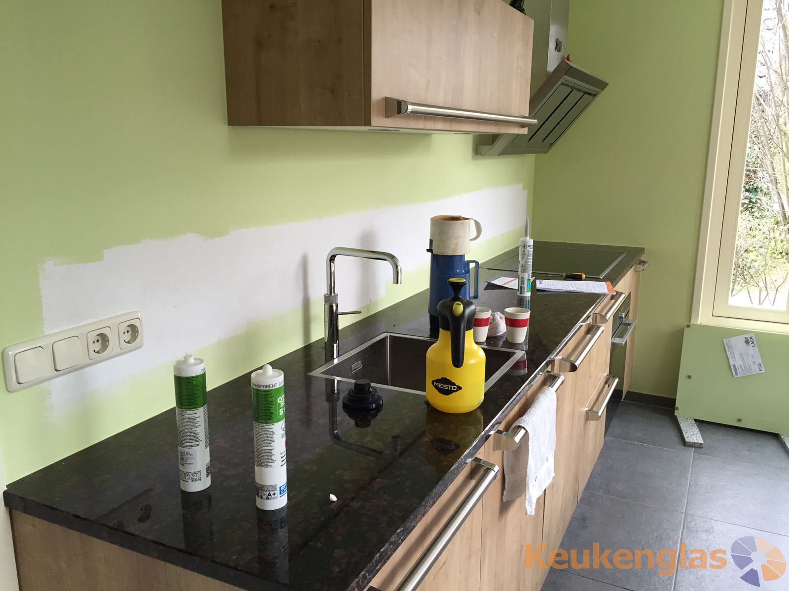 Keuken Escharen voor plaatsing groene keuken achterwand