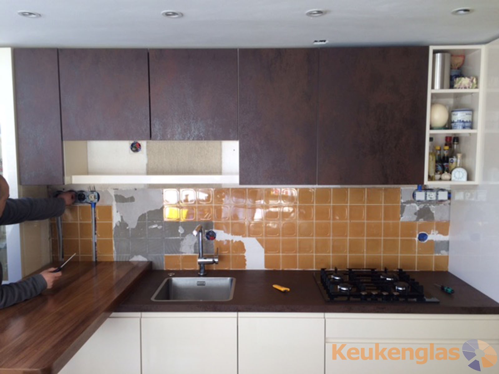 Keuken achterwand voor plaatsing fotoprint van Gogh