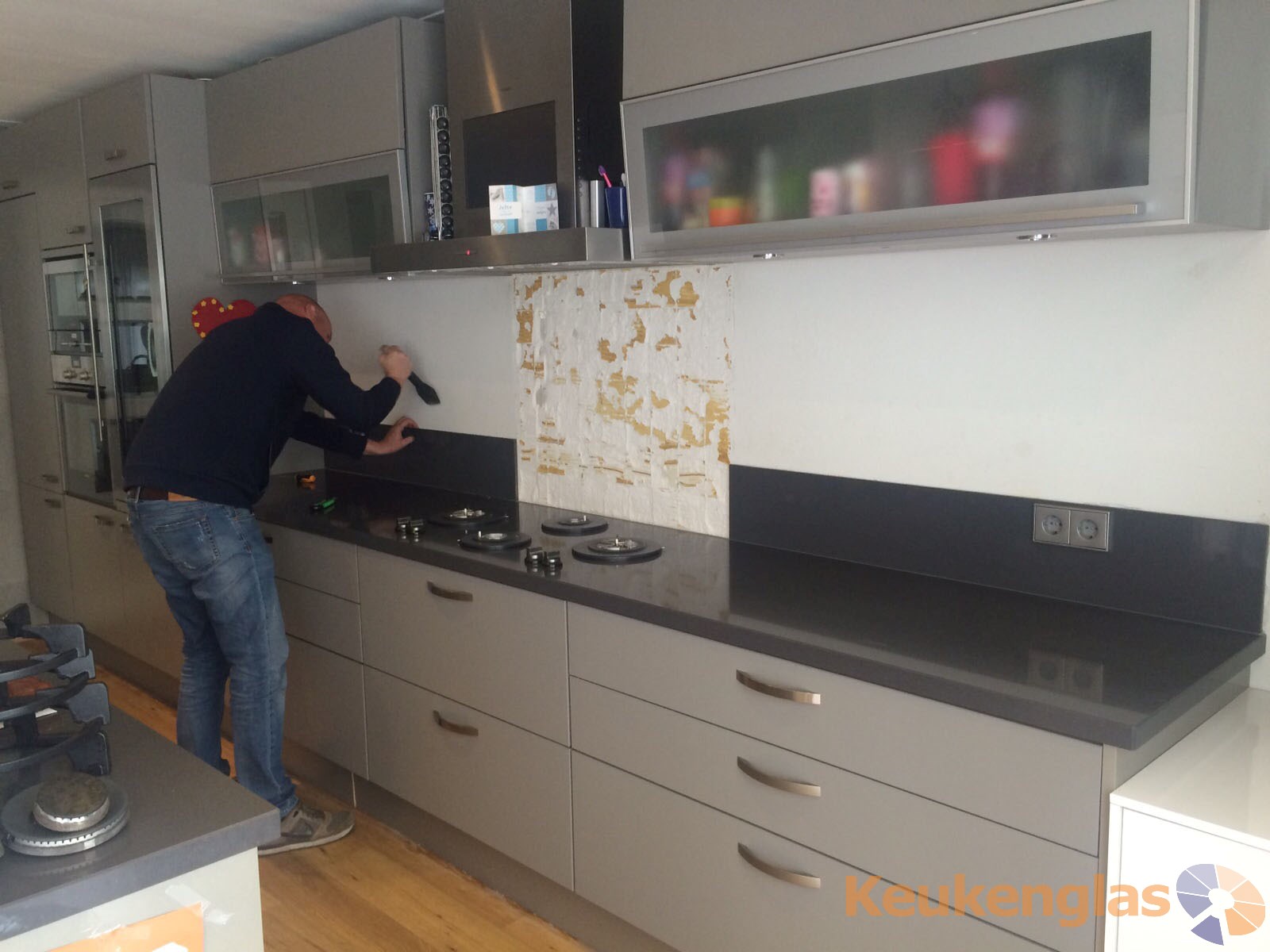 Metallic spatwand Odijk voor plaatsing achterwand