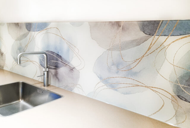Aluminium keuken spatwand met print