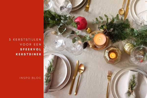 3 kerststijlen voor een sfeervol kerstdiner